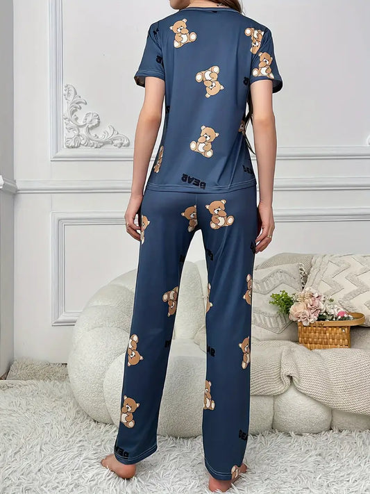 Cute Teddy Bear Pajama Set