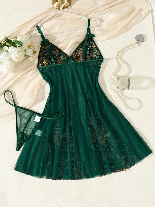 Sexy Embroidered Floral Design