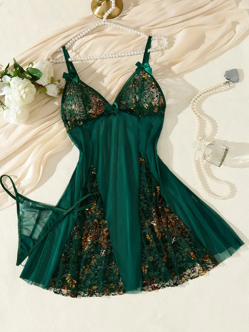 Sexy Embroidered Floral Design