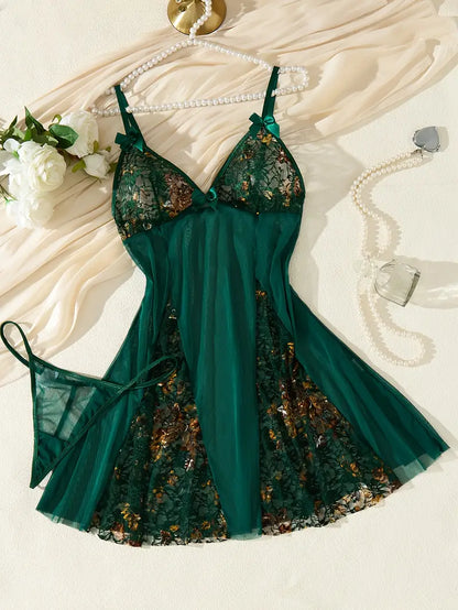 Sexy Embroidered Floral Design