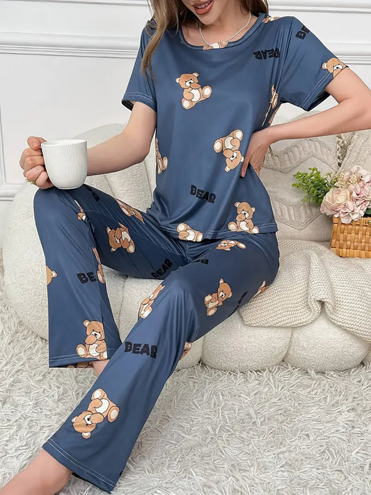Cute Teddy Bear Pajama Set
