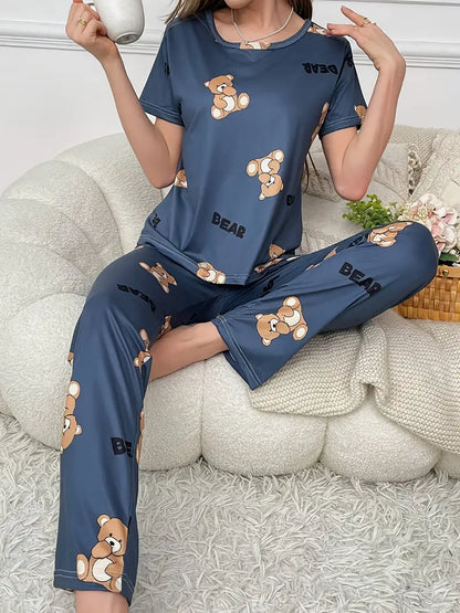Cute Teddy Bear Pajama Set