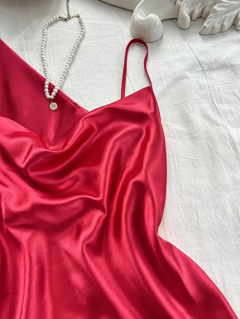 3pcs Pajama Set with Belt (Red)