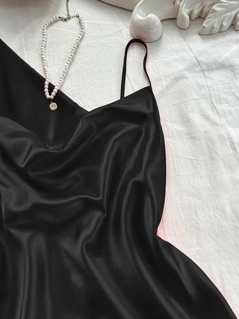 3pcs Pajama Set with Belt (Black)
