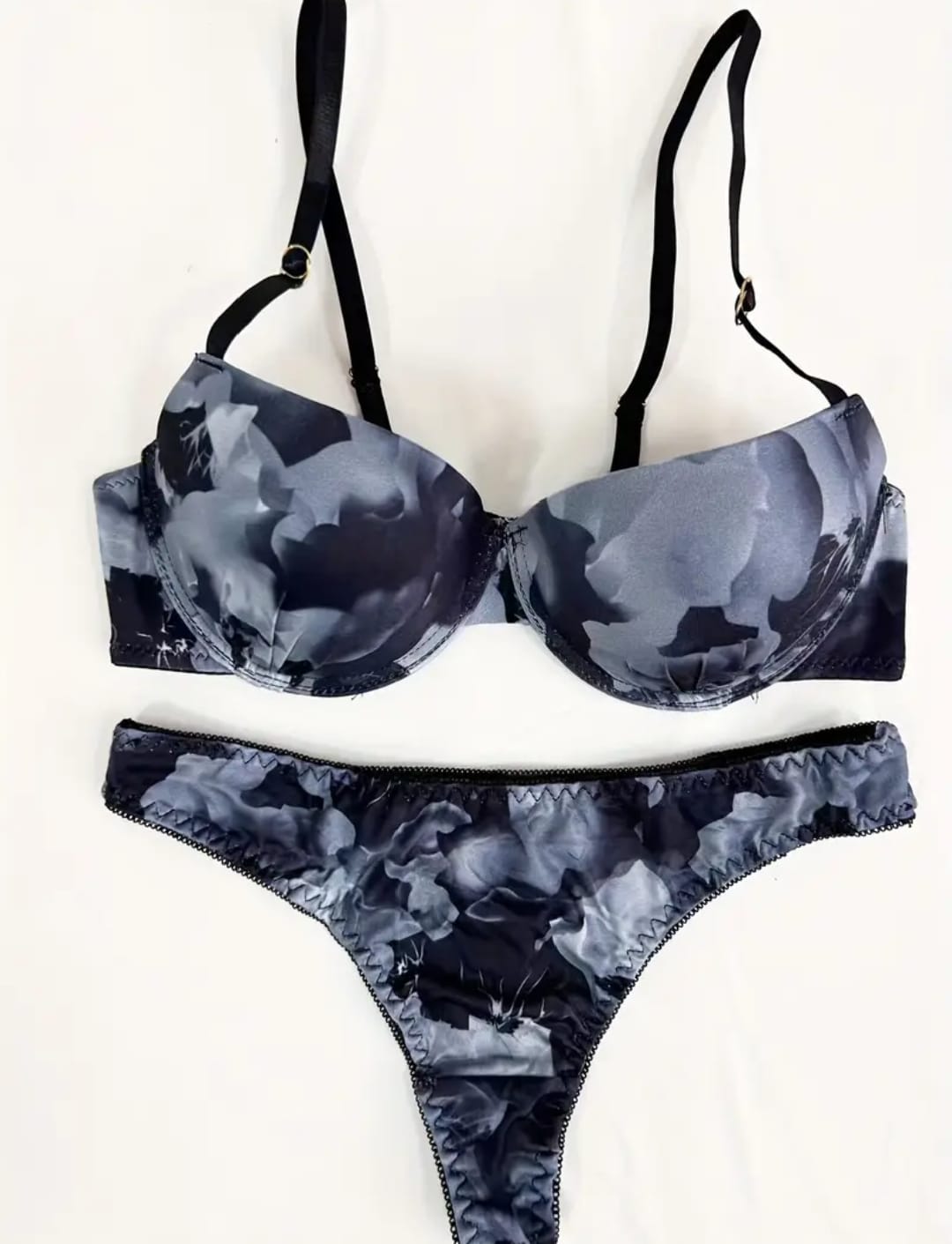 Floral Print Push-Up Bar + Thong