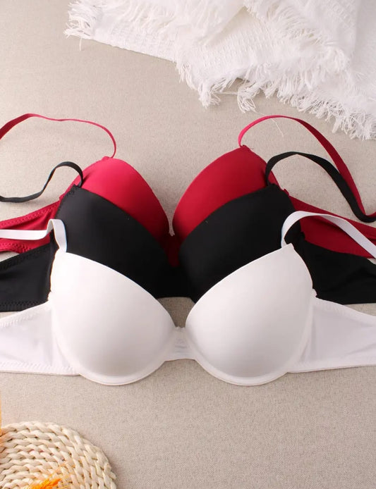 3pcs Smooth Push-Up Bras Set