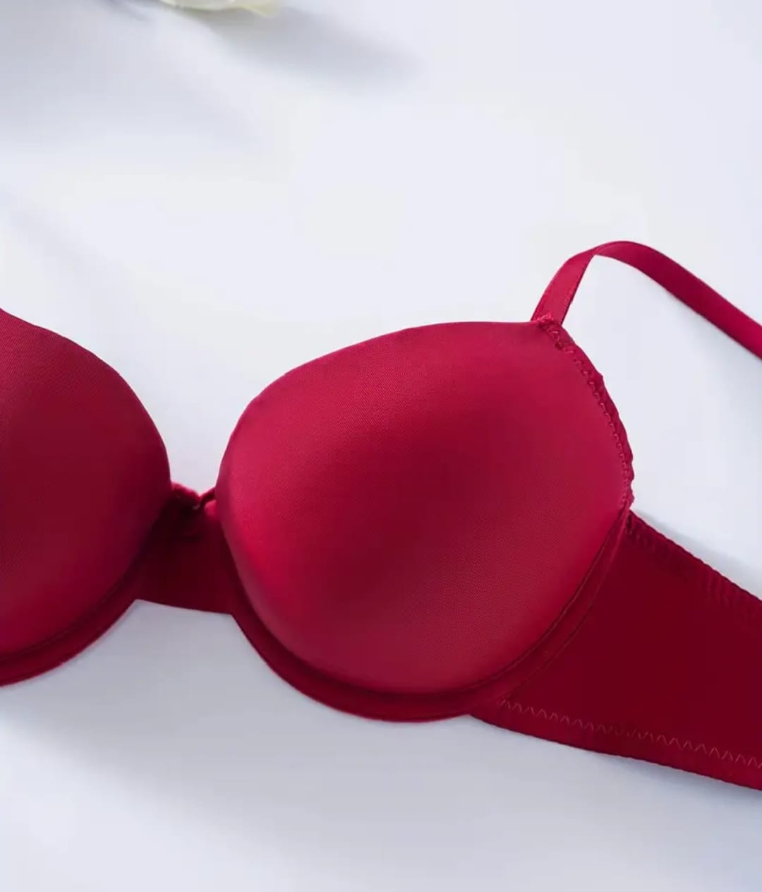 Elegant Red Lace Push-Up Bra