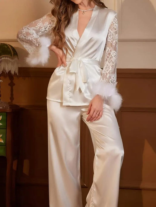 Elegant Silk Pajama Set