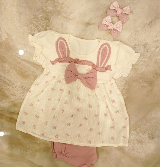 Pretty In Pink Ensemble Baby Dress Set