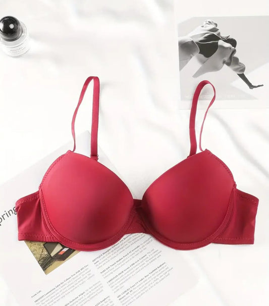 Elegant Red Lace Push-Up Bra